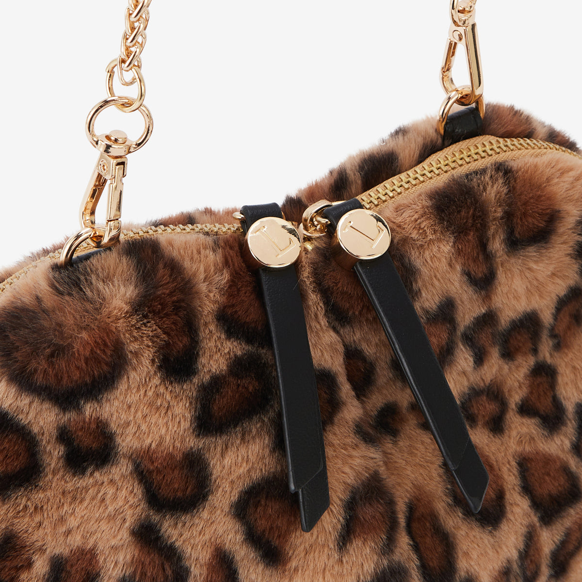 Petit sac porté épaule léopard Rakita