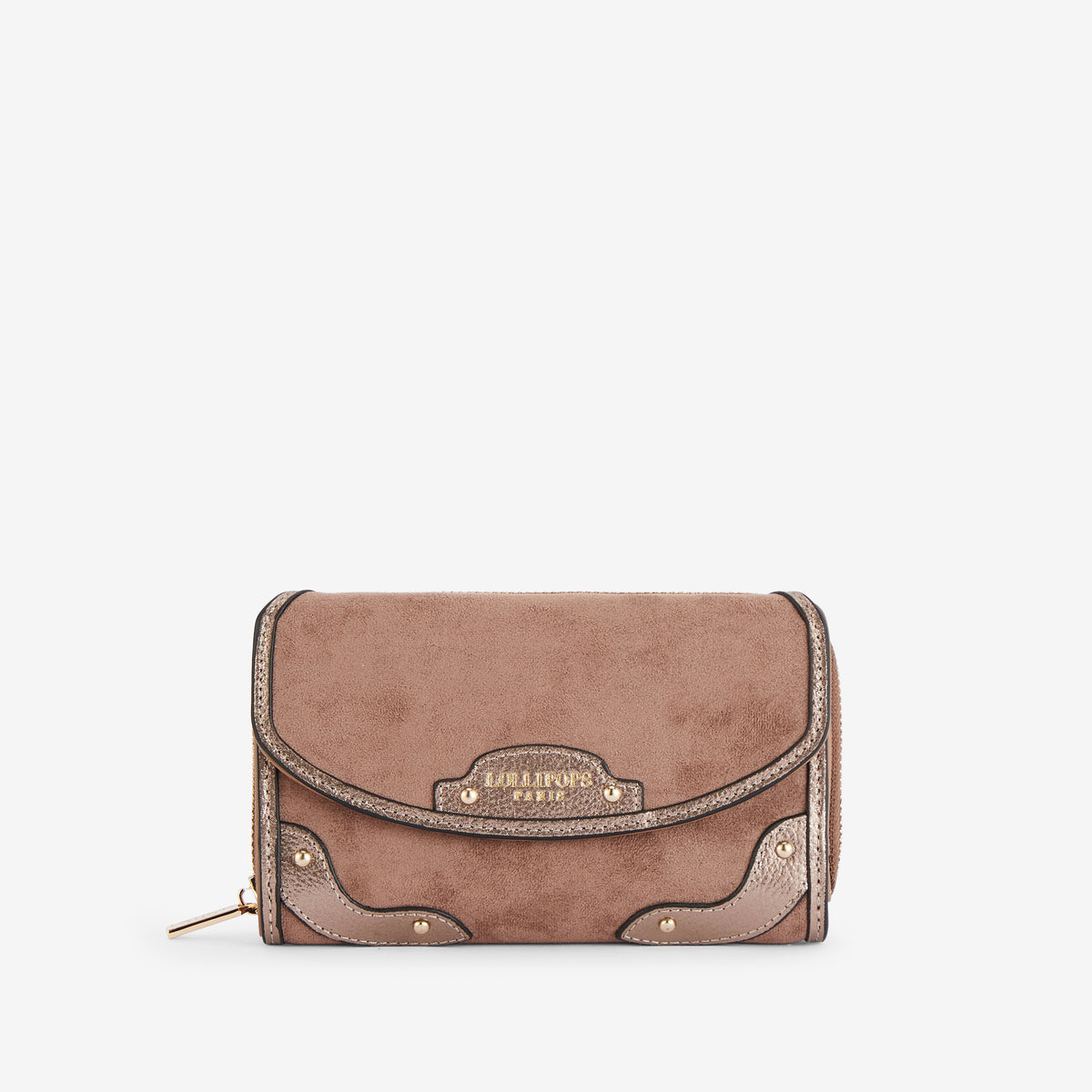 Grand portefeuille taupe Roberto
