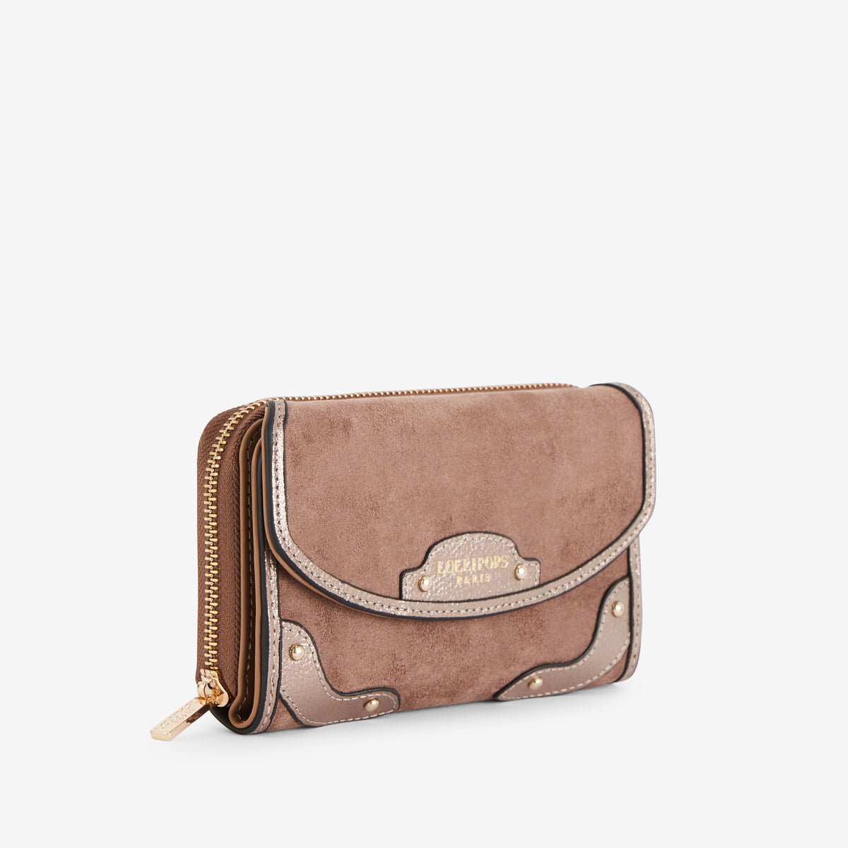 Grand portefeuille taupe Roberto