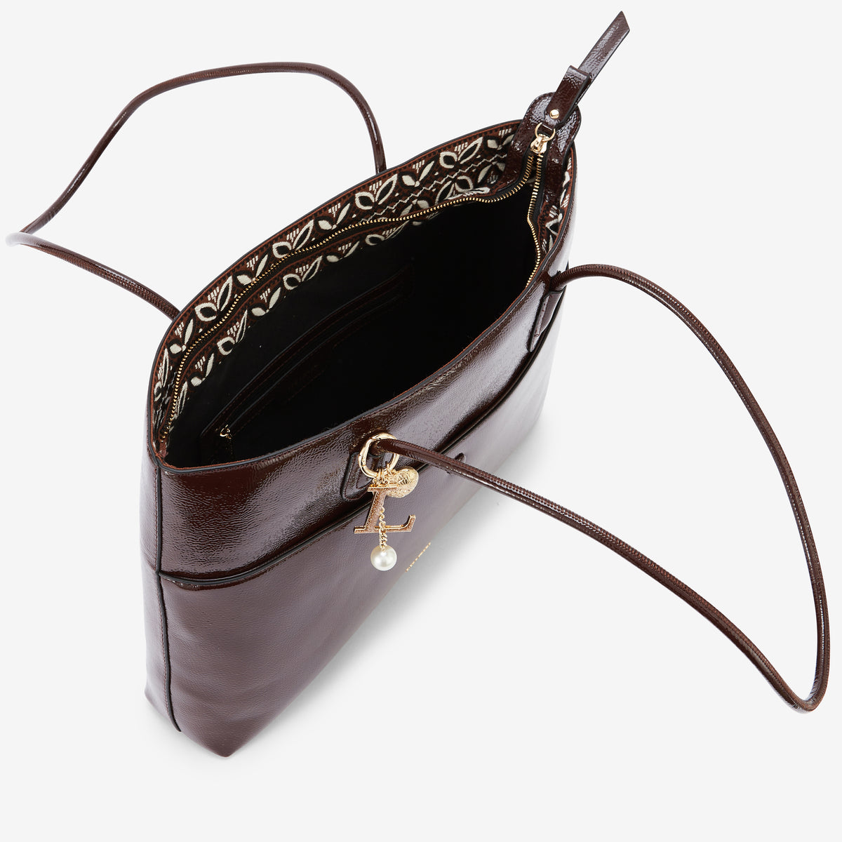 Grand sac shopper marron Rosario