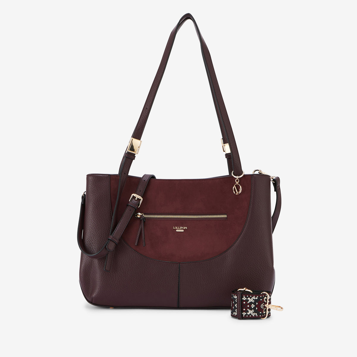 Grand sac shopper bordeaux Raven