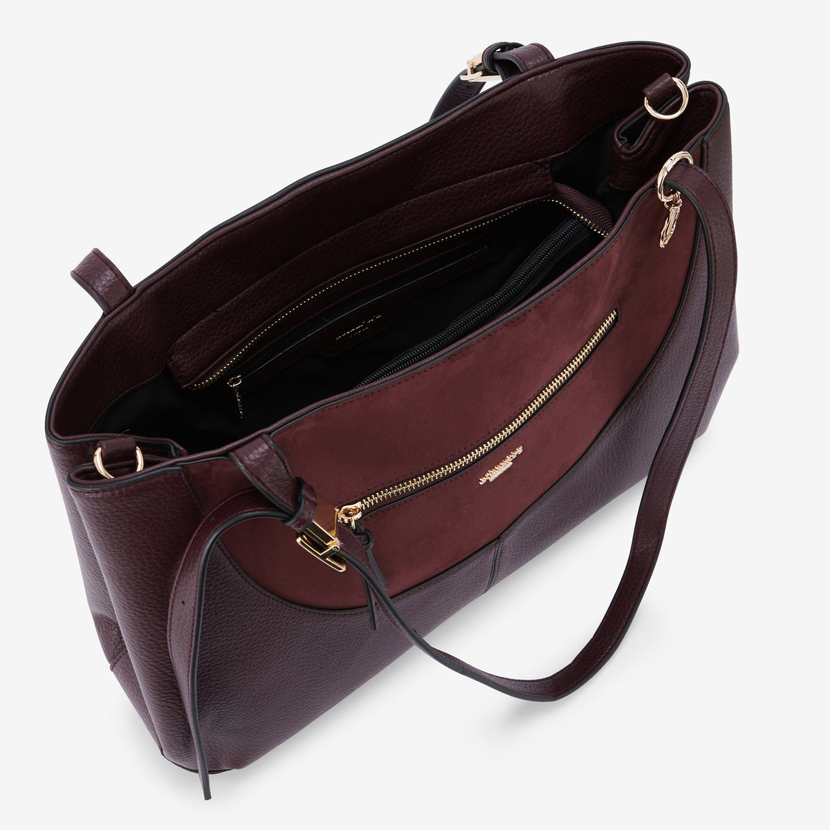 Grand sac shopper bordeaux Raven
