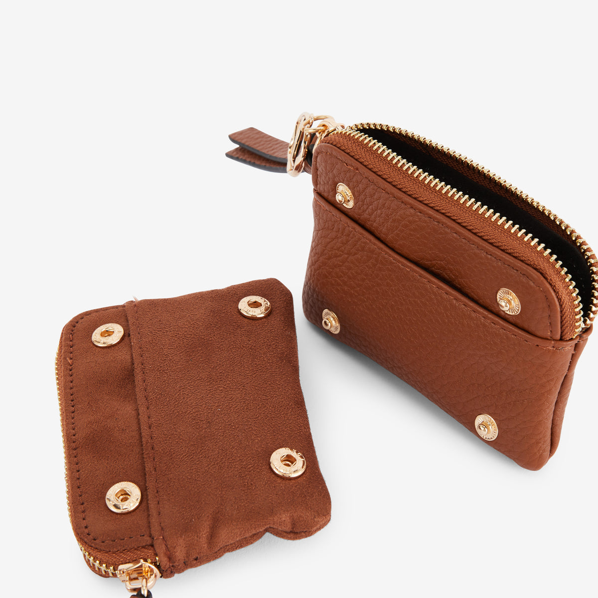 Porte-monnaie cognac Raven