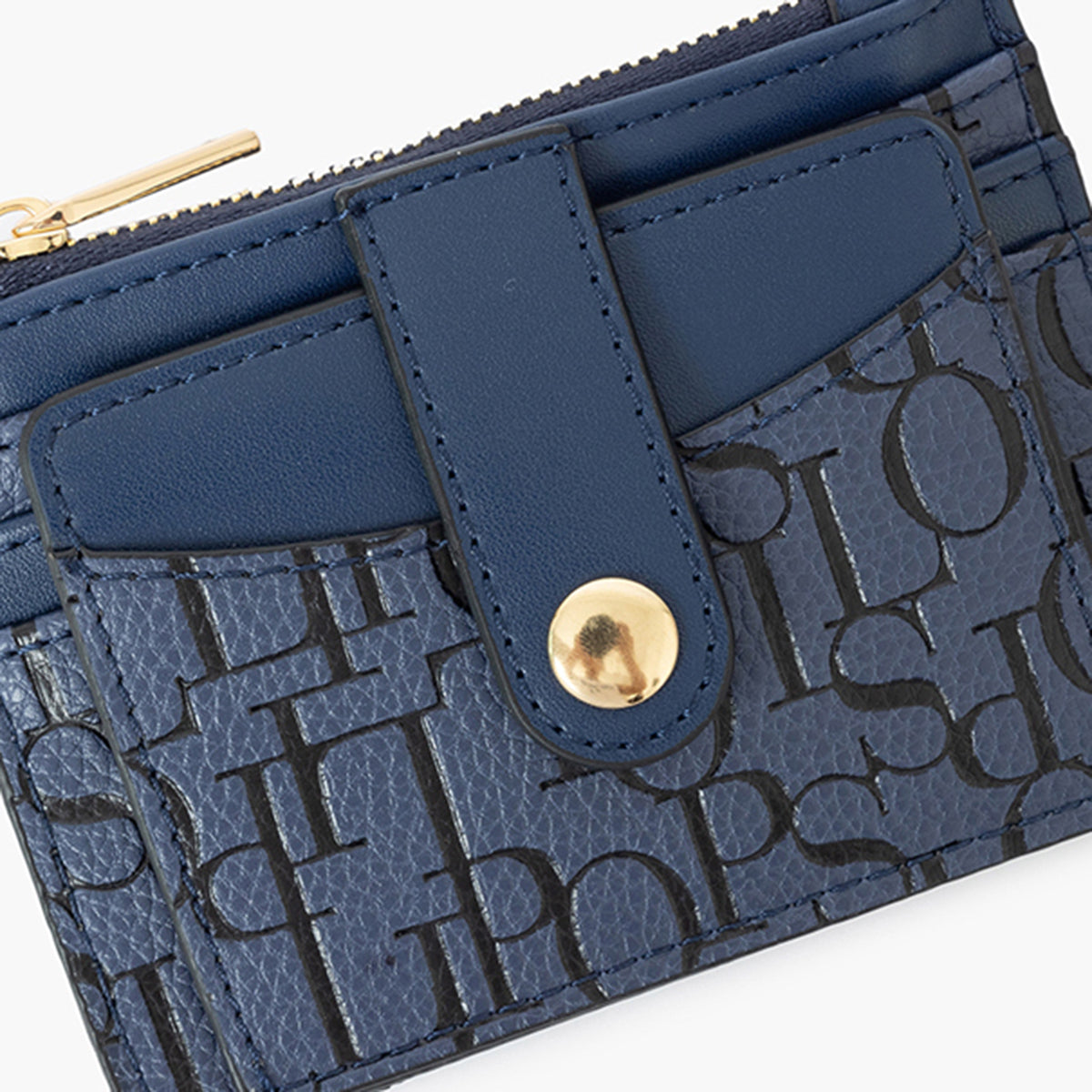 Porte cartes bleu marine Sanja