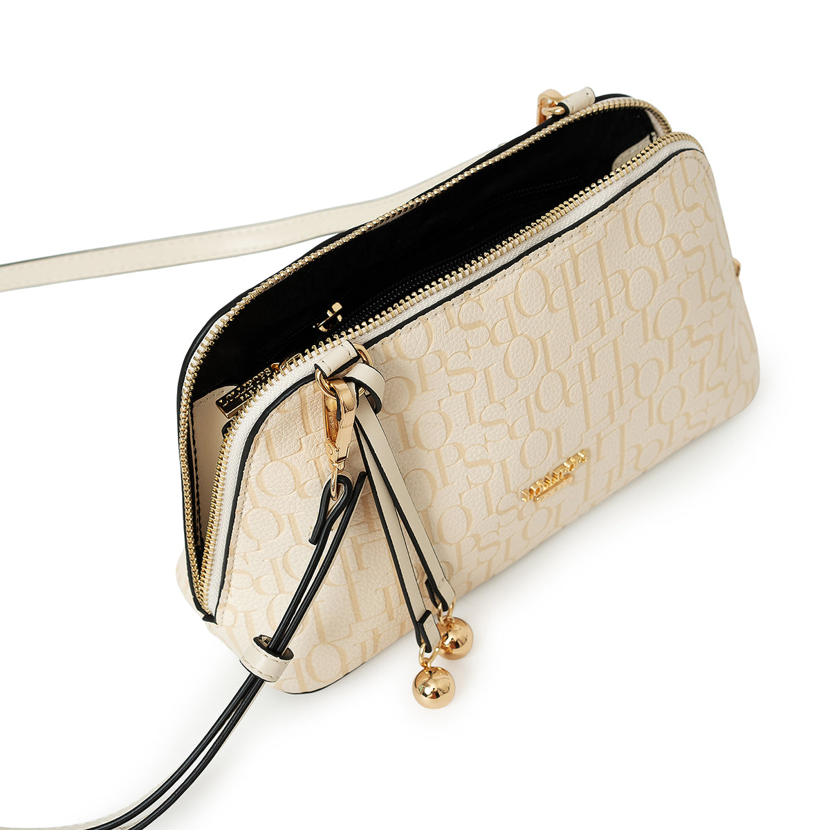 Petit sac porté épaule ivoire Sanja