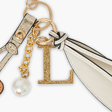 Porte-clés blanc lettre "L" Soodies