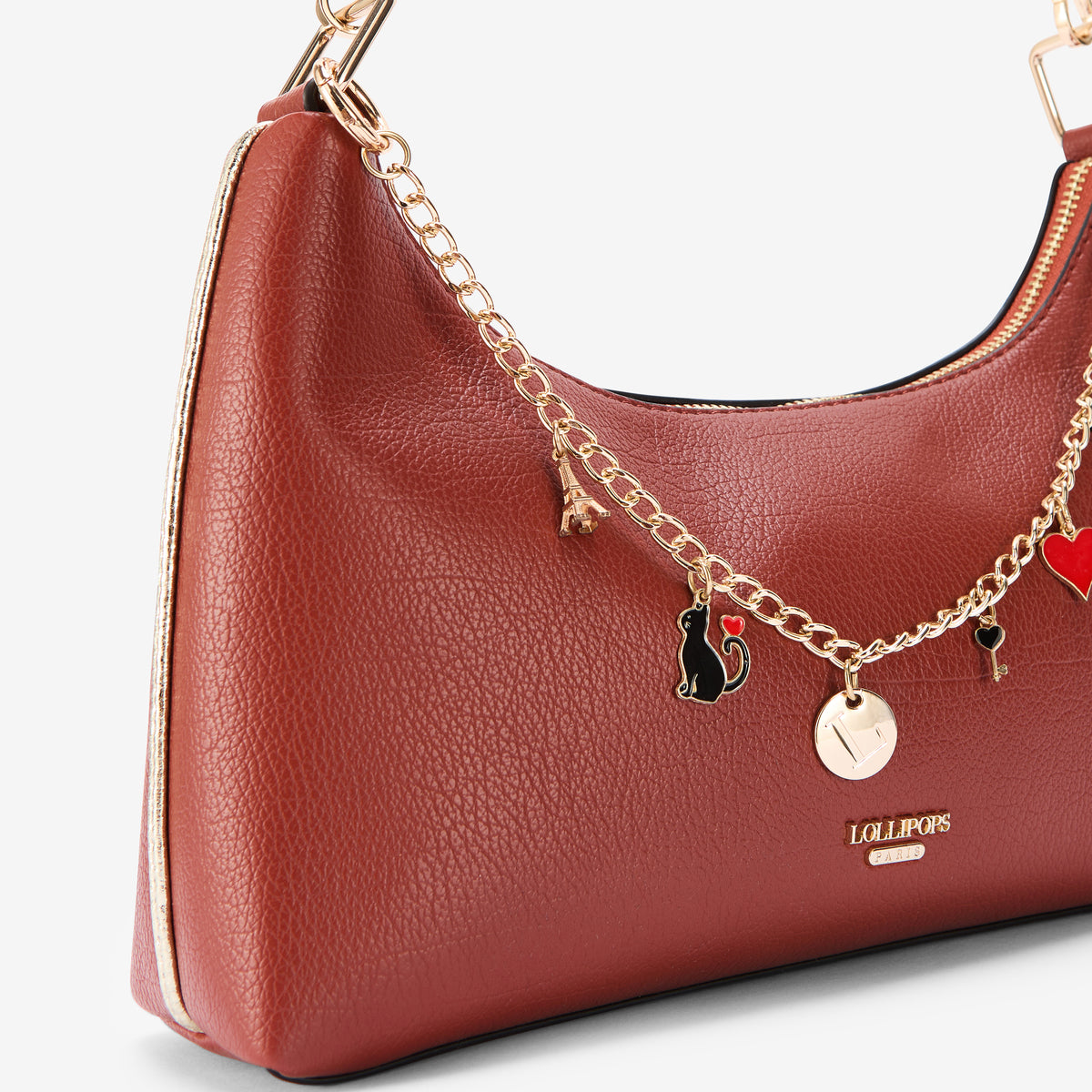 Sac bandoulière brique Roselaine