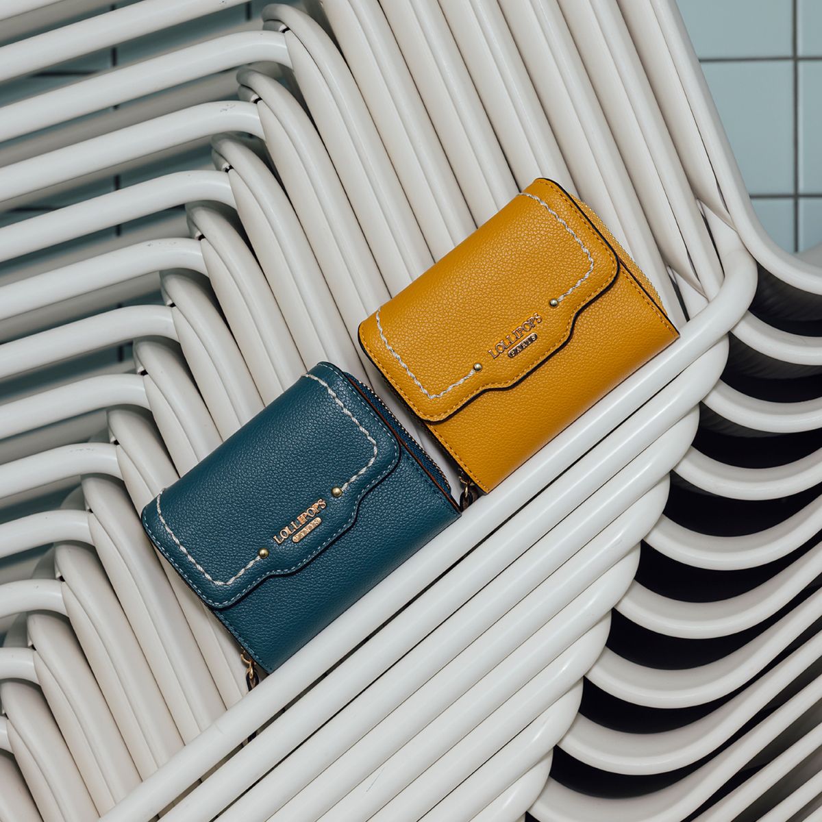 Portefeuille bleu canard Ronnie