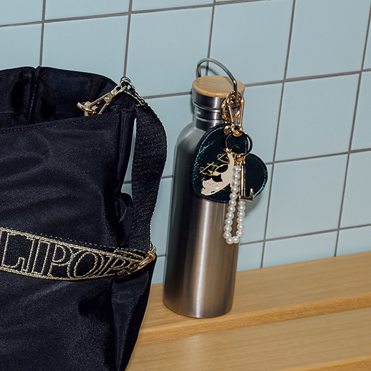 Porte-clés doré Roselaine