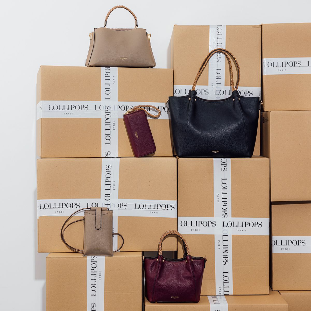 Petit sac shopper bordeaux Rocapina