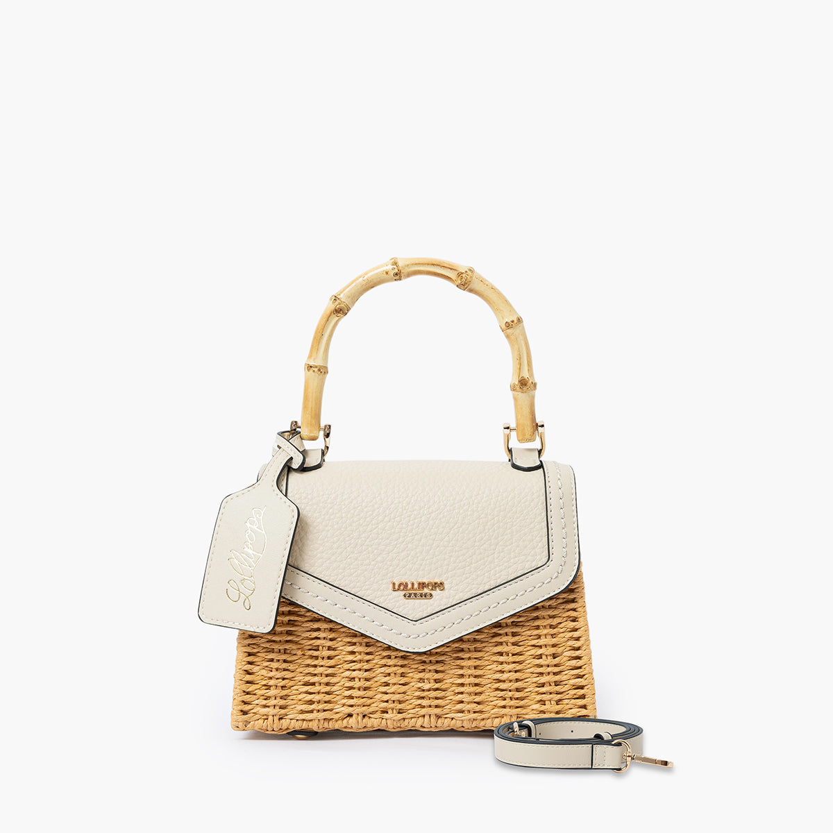 Petit sac porté épaule ivoire Sham