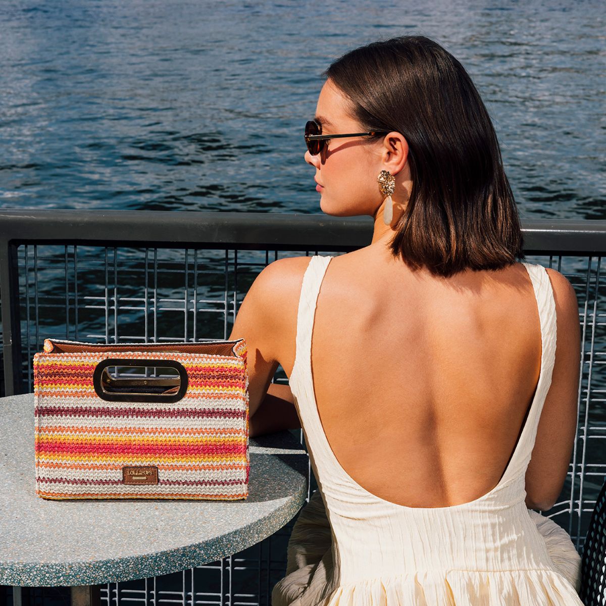 Petit sac shopper orange Sartene