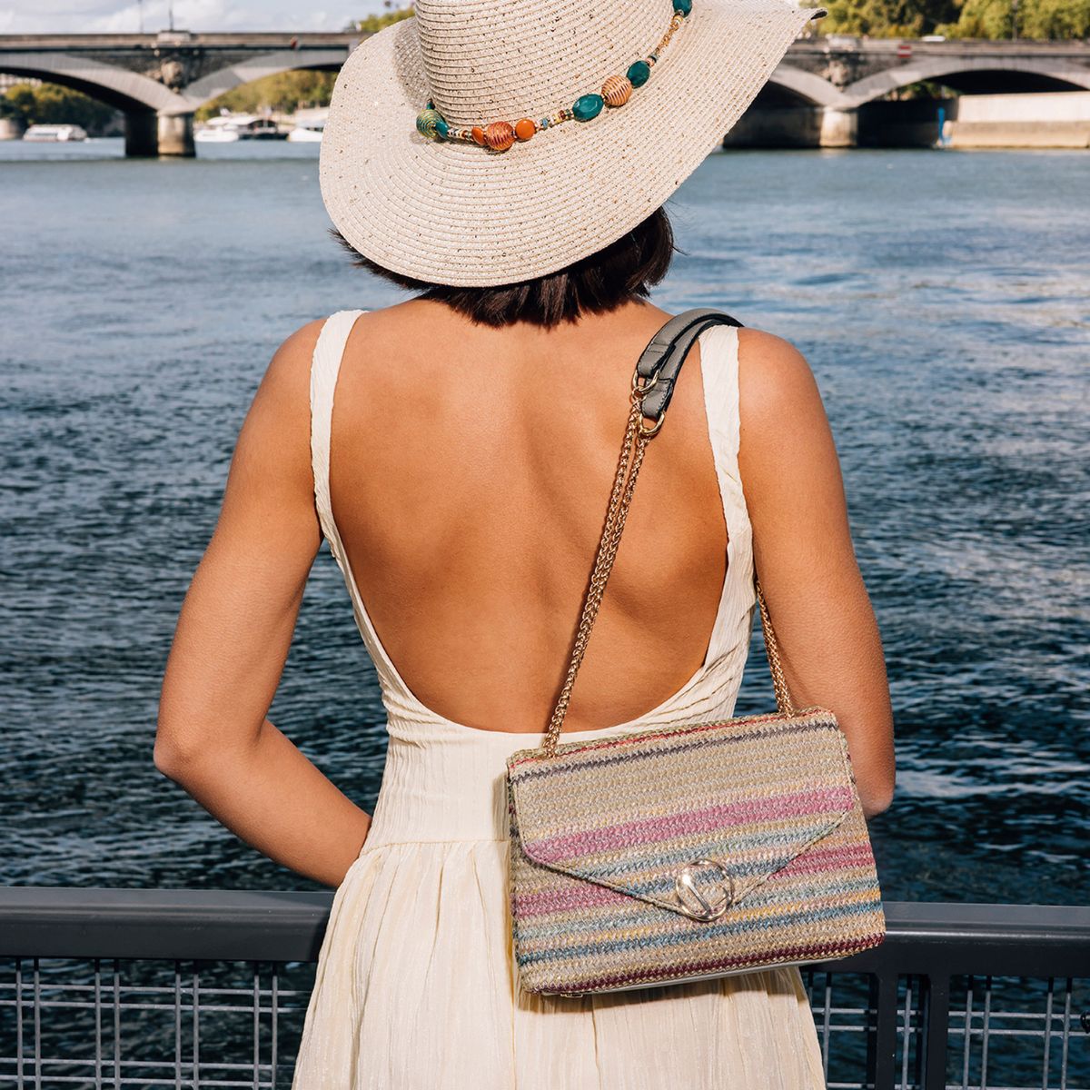 Sac multi poches orange Sanjay