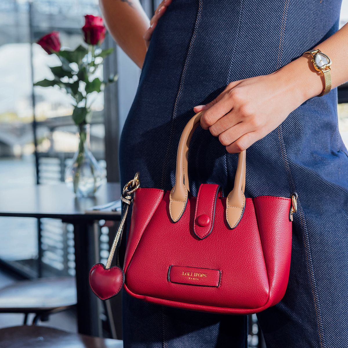 Petit sac shopper rouge Sian