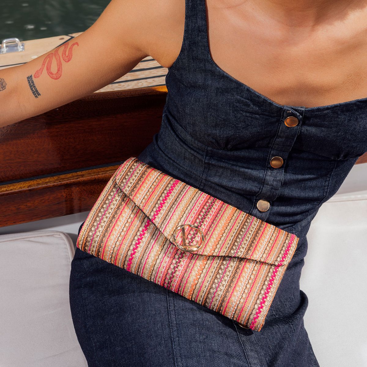 Pochette orange Sanjay