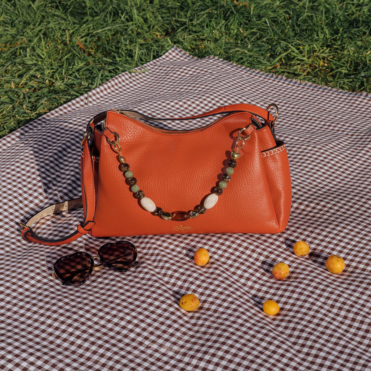 Grand sac porté épaule orange Stefie