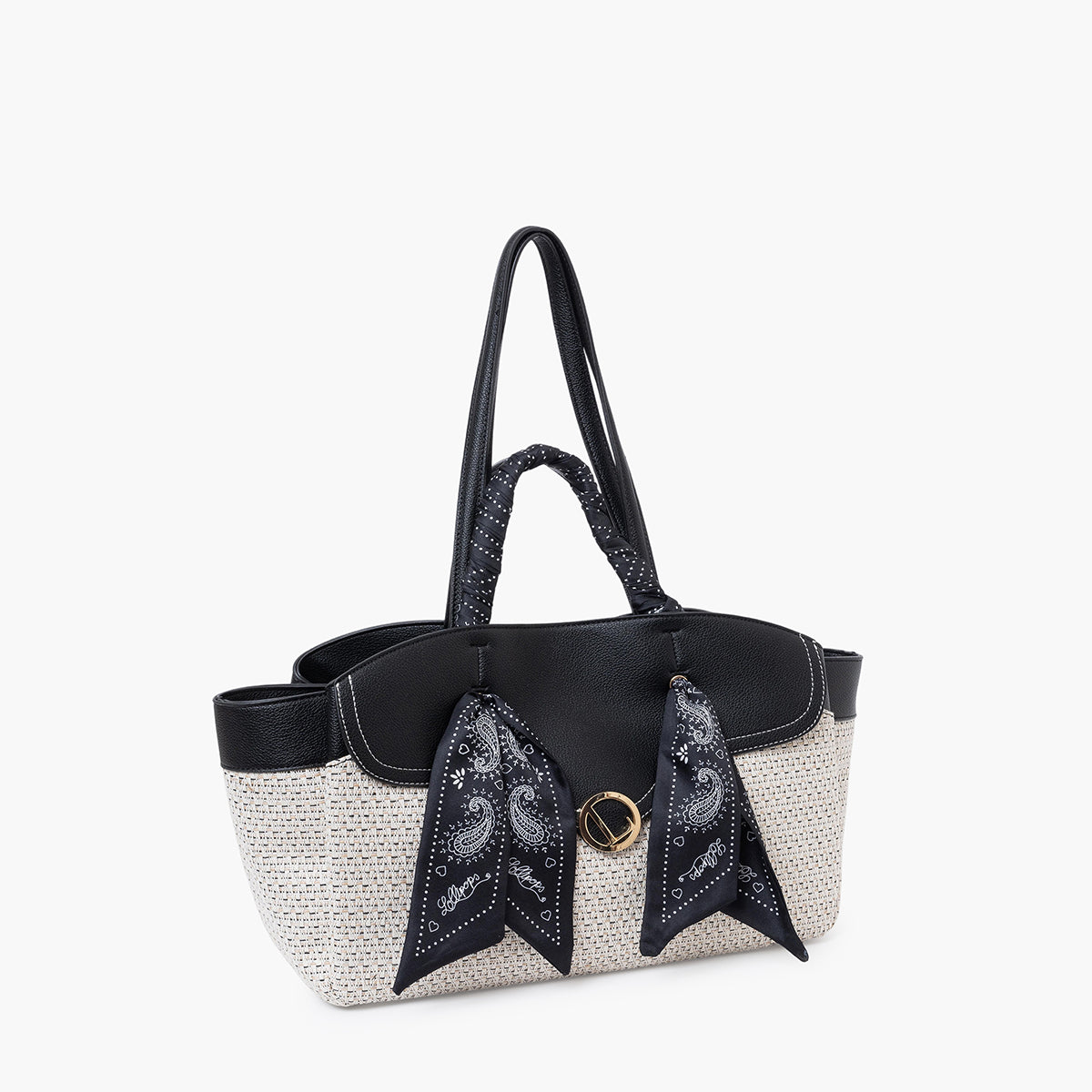 Grand sac shopper noir Sade