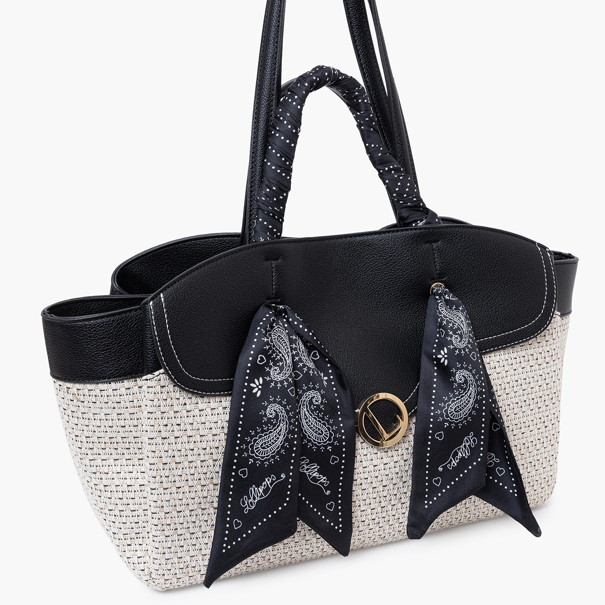 Grand sac shopper noir Sade