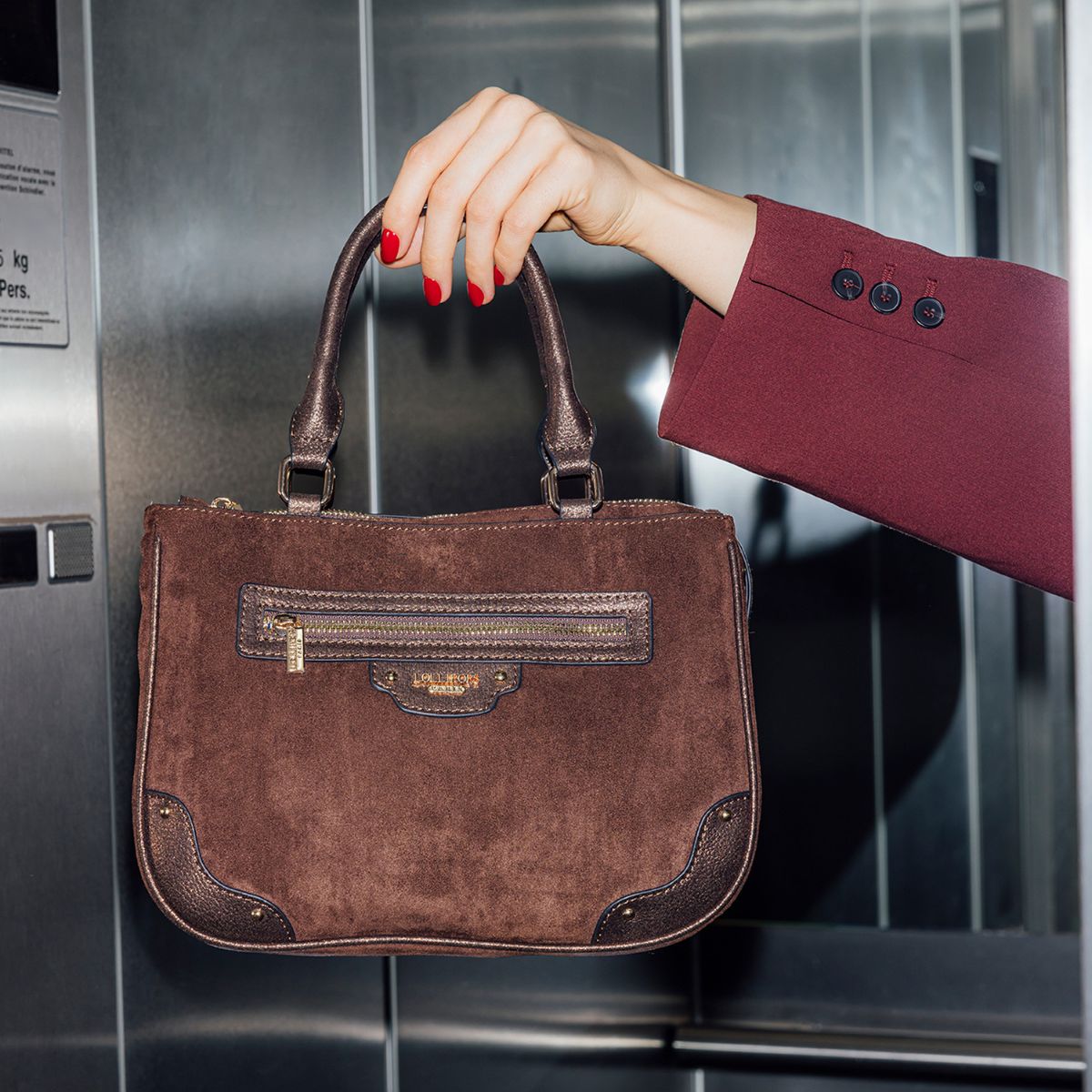 Sac shopper marron Roberto