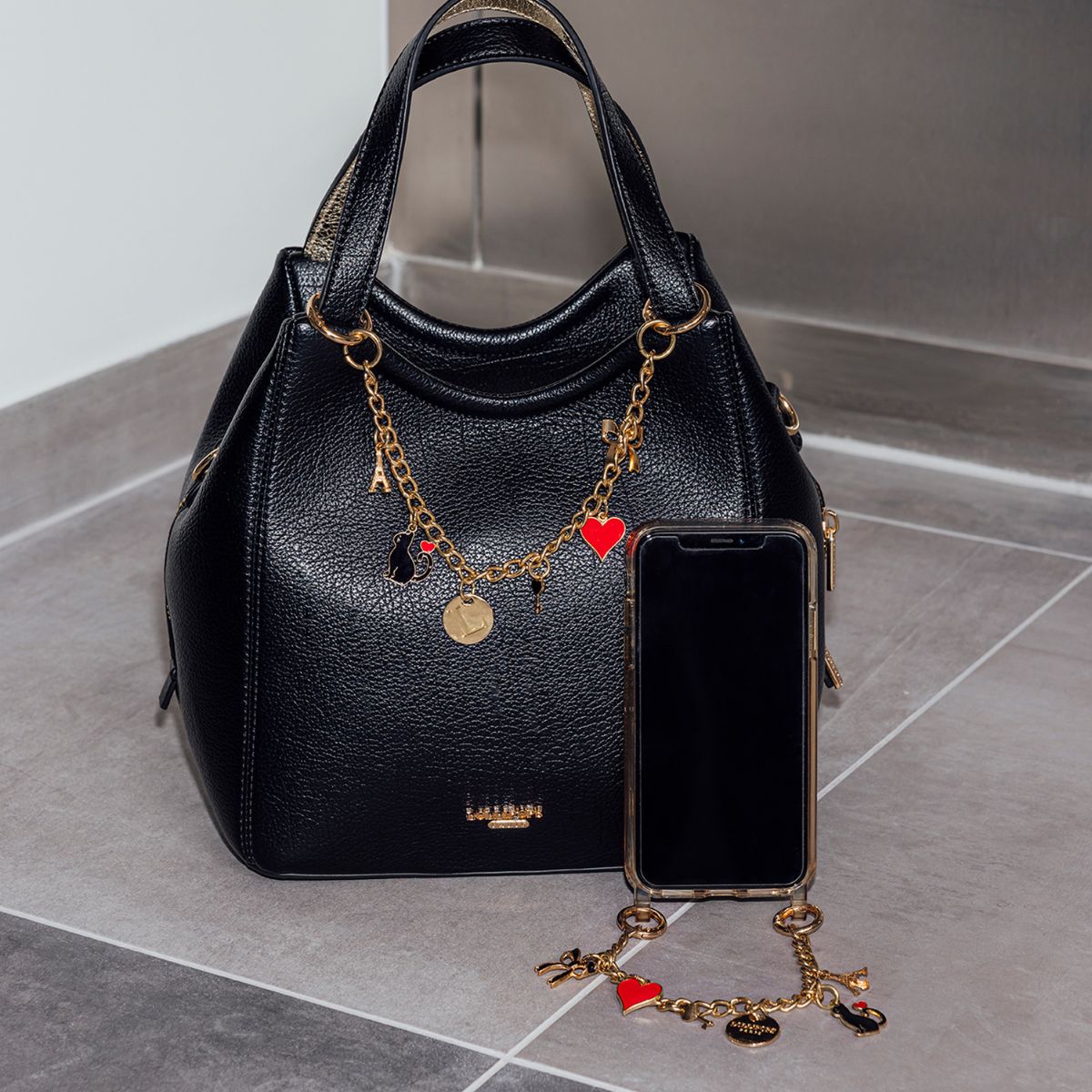 Sac shopper noir Roselaine