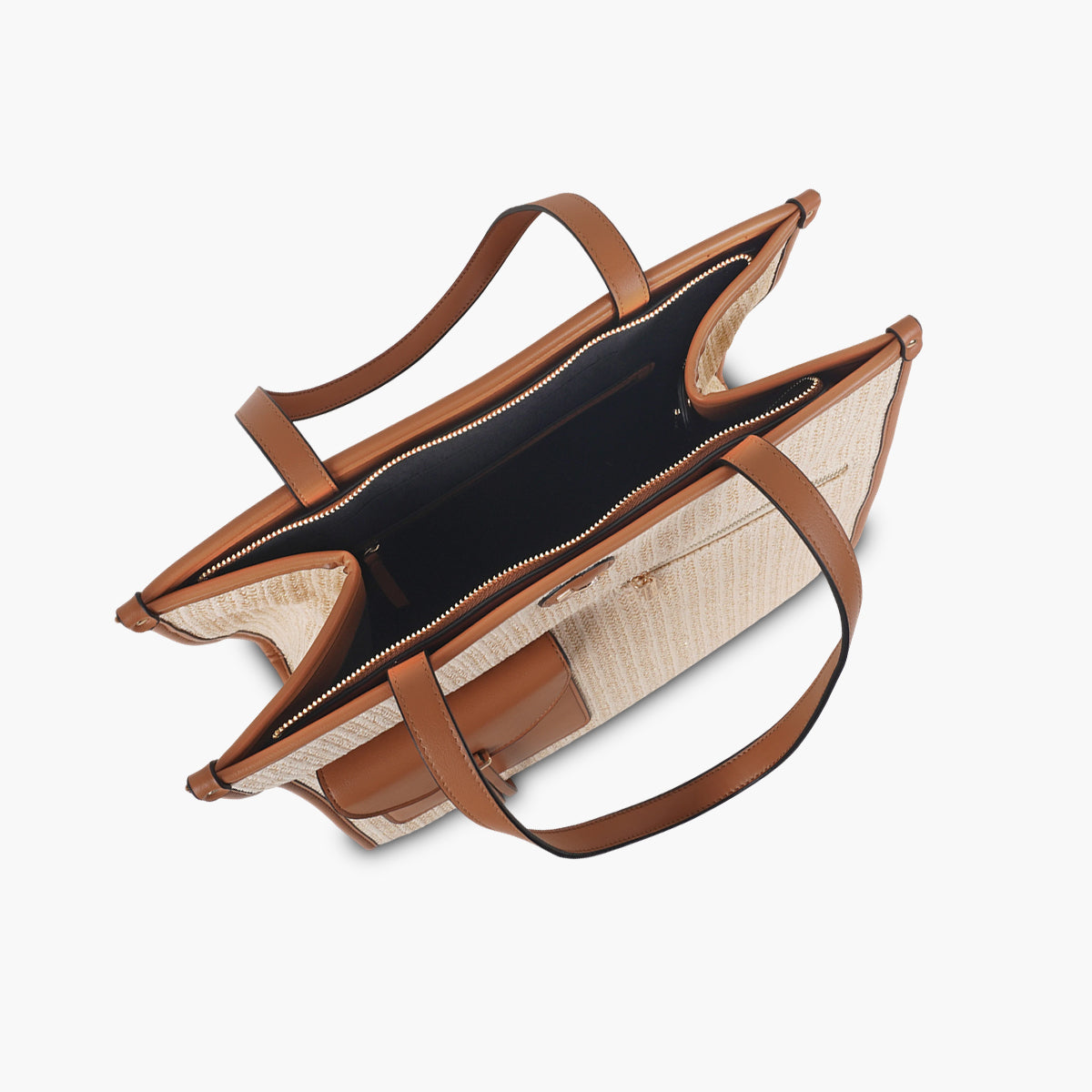 Grand sac shopper camel Saya