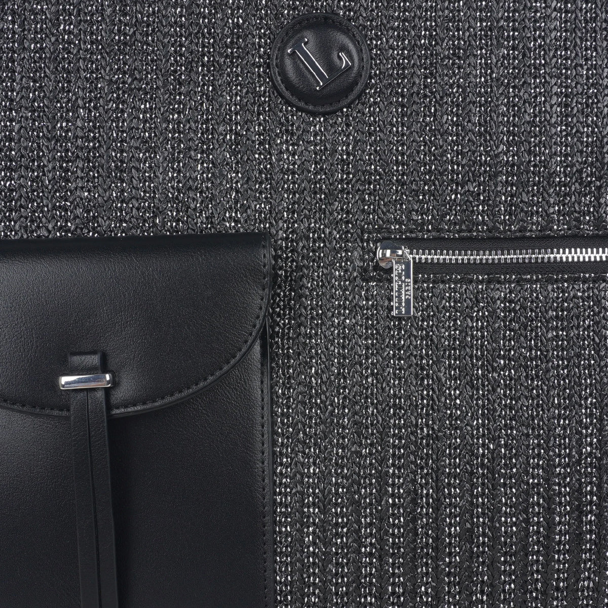 Grand sac shopper noir Saya