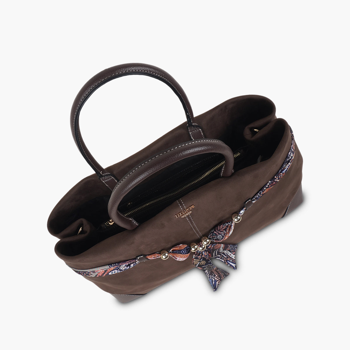 Grand sac shopper marron Shirley