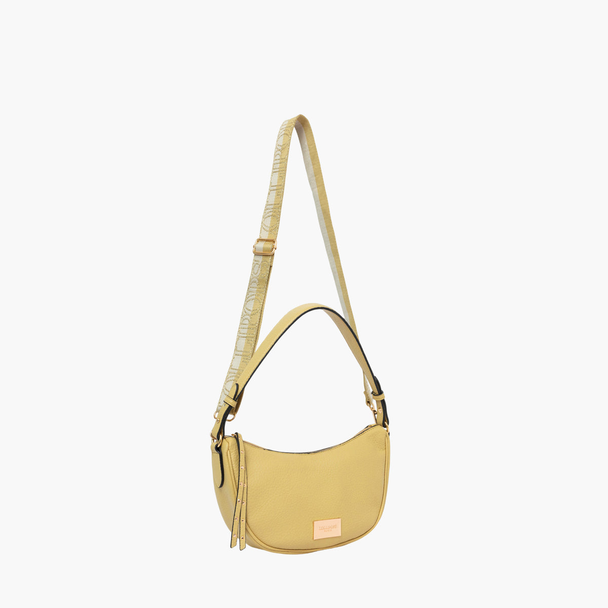 Petit sac porté épaule jaune Soni
