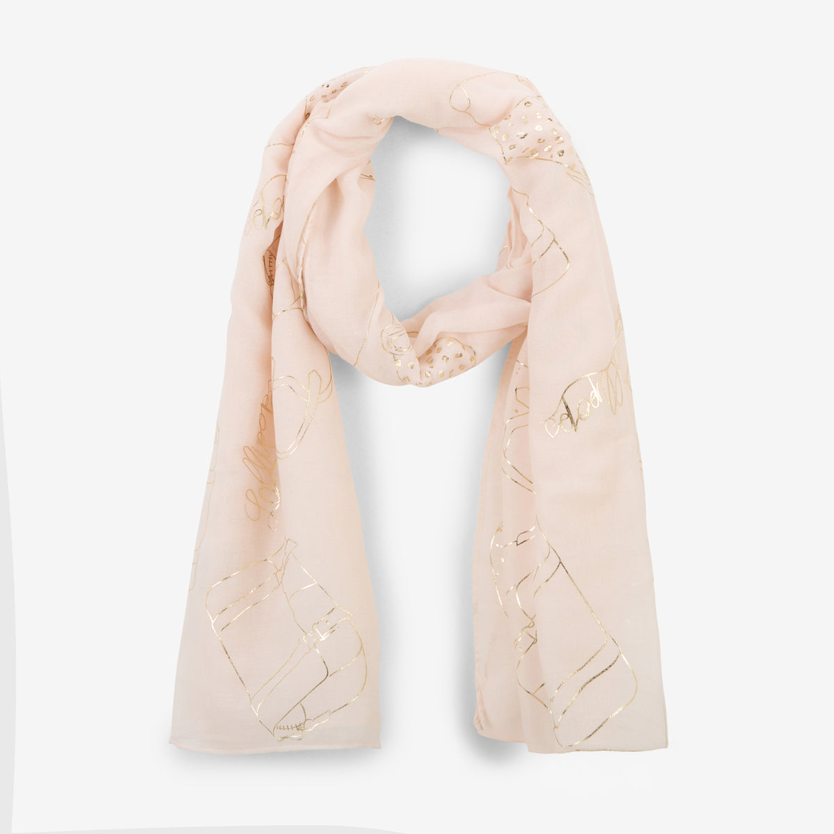 Foulard rectangulaire nude Stefana