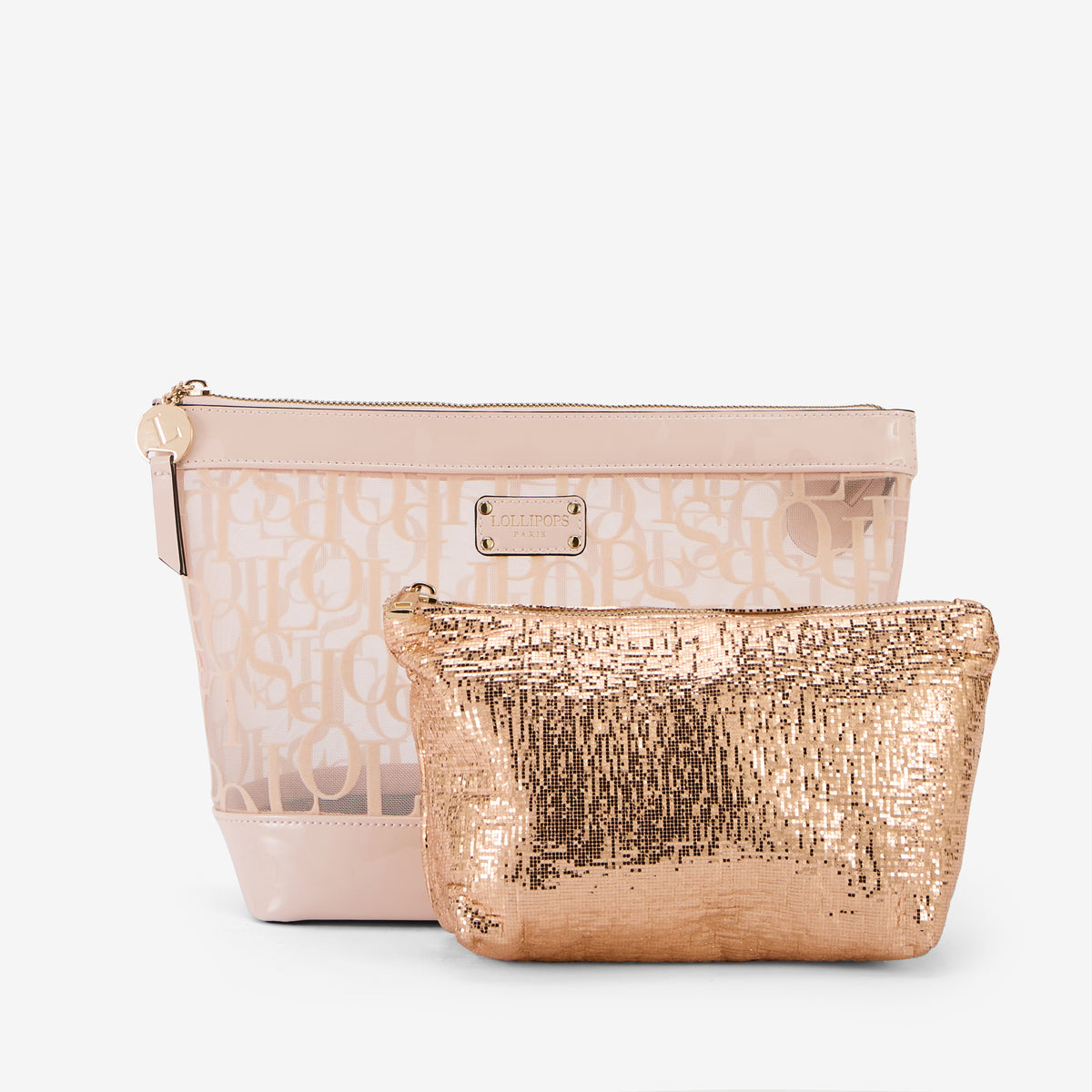 Trousse à maquillage rose Sharlie