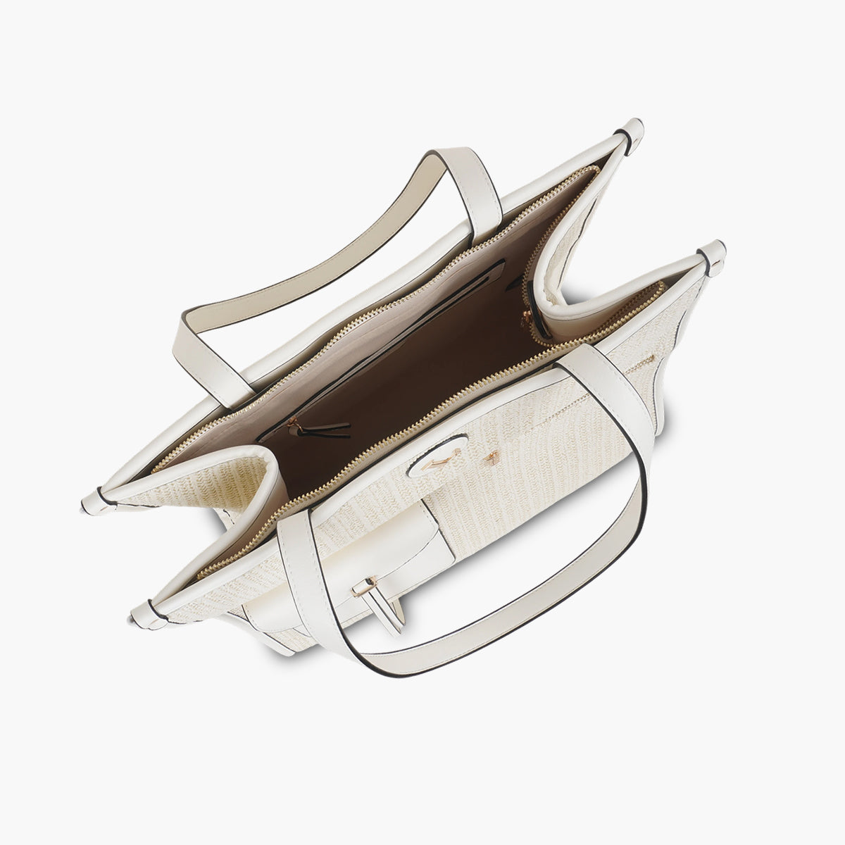 Grand sac shopper blanc Saya