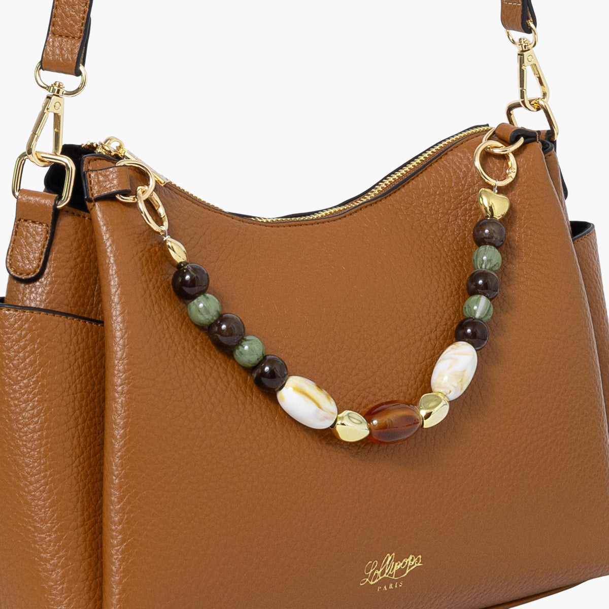 Grand sac porté épaule camel Stefie