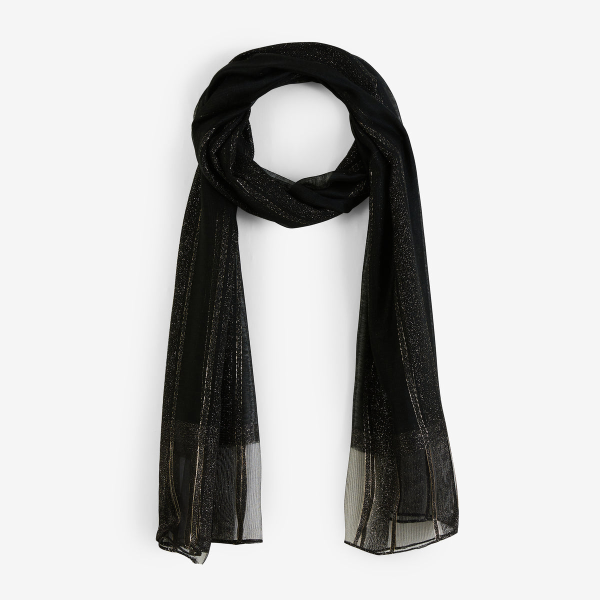 Foulard rectangulaire noir Soirelle