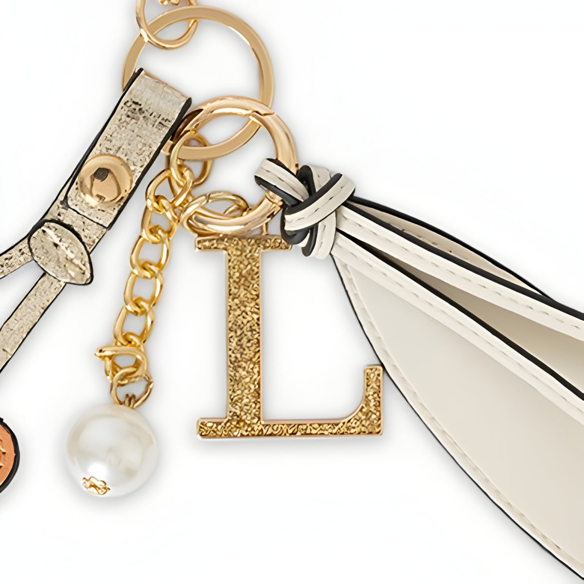 Porte-clés blanc lettre "L" Soodies