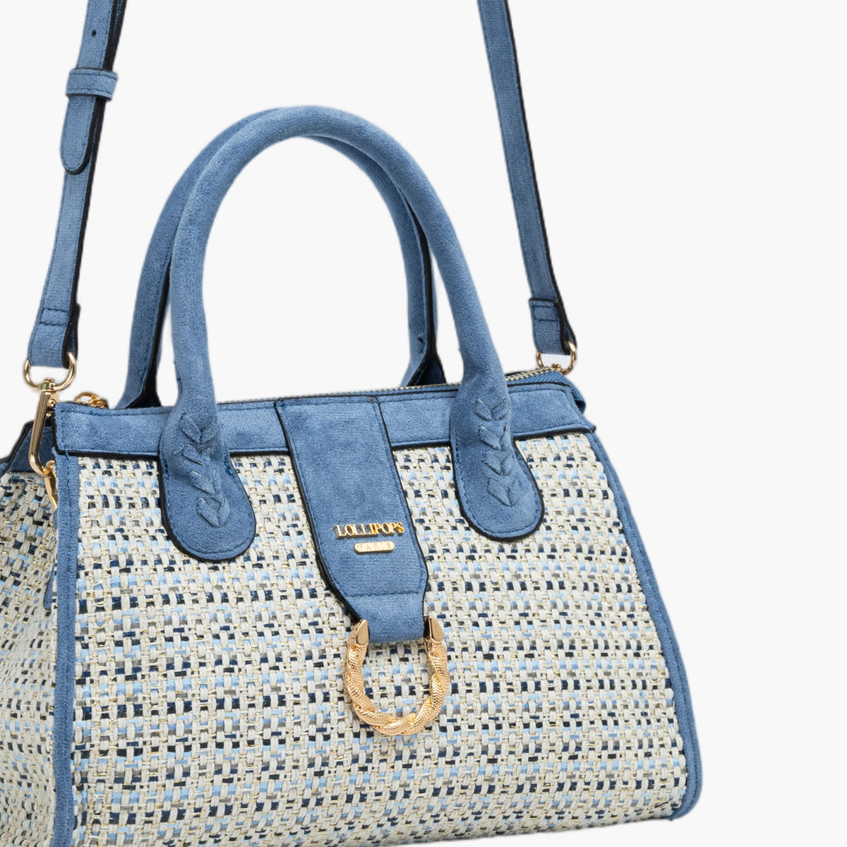 Petit sac shopper bleu Shai