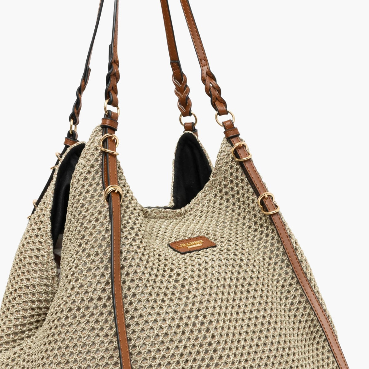 Grand sac shopper doré S-Ringo