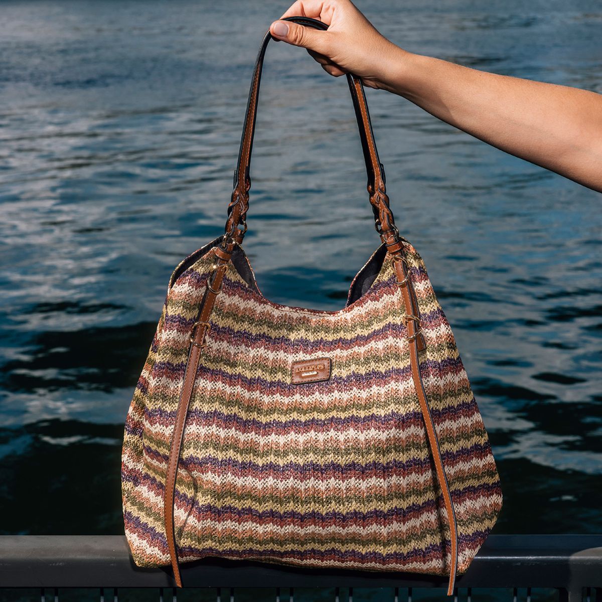 Grand sac shopper multicolore S-Ringo