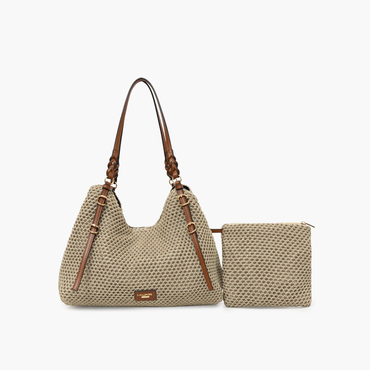 Sac shopper doré S-Ringo