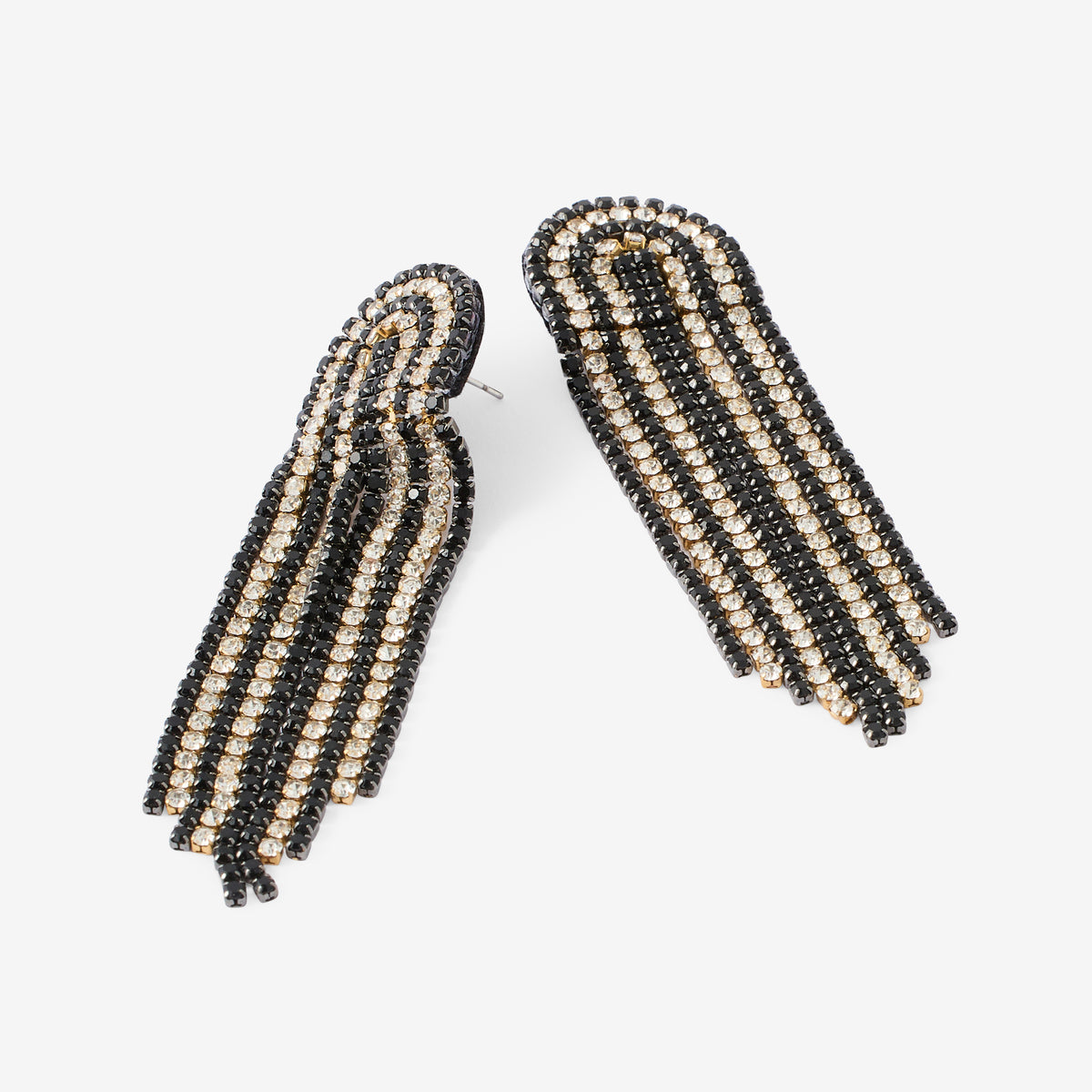 Boucle d'oreilles cascades brodées