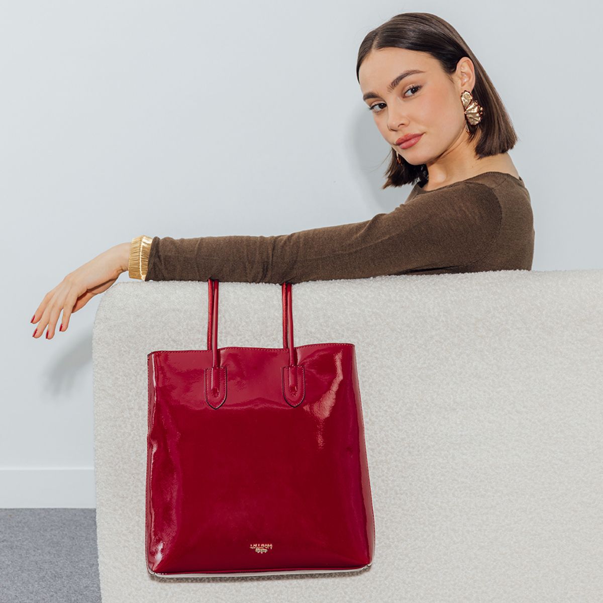 Sac shopper rouge Rosario