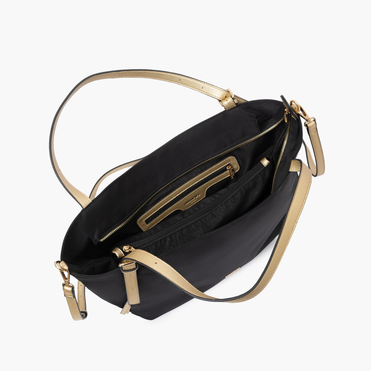 Grand sac shopper L en nylon noir Teralia