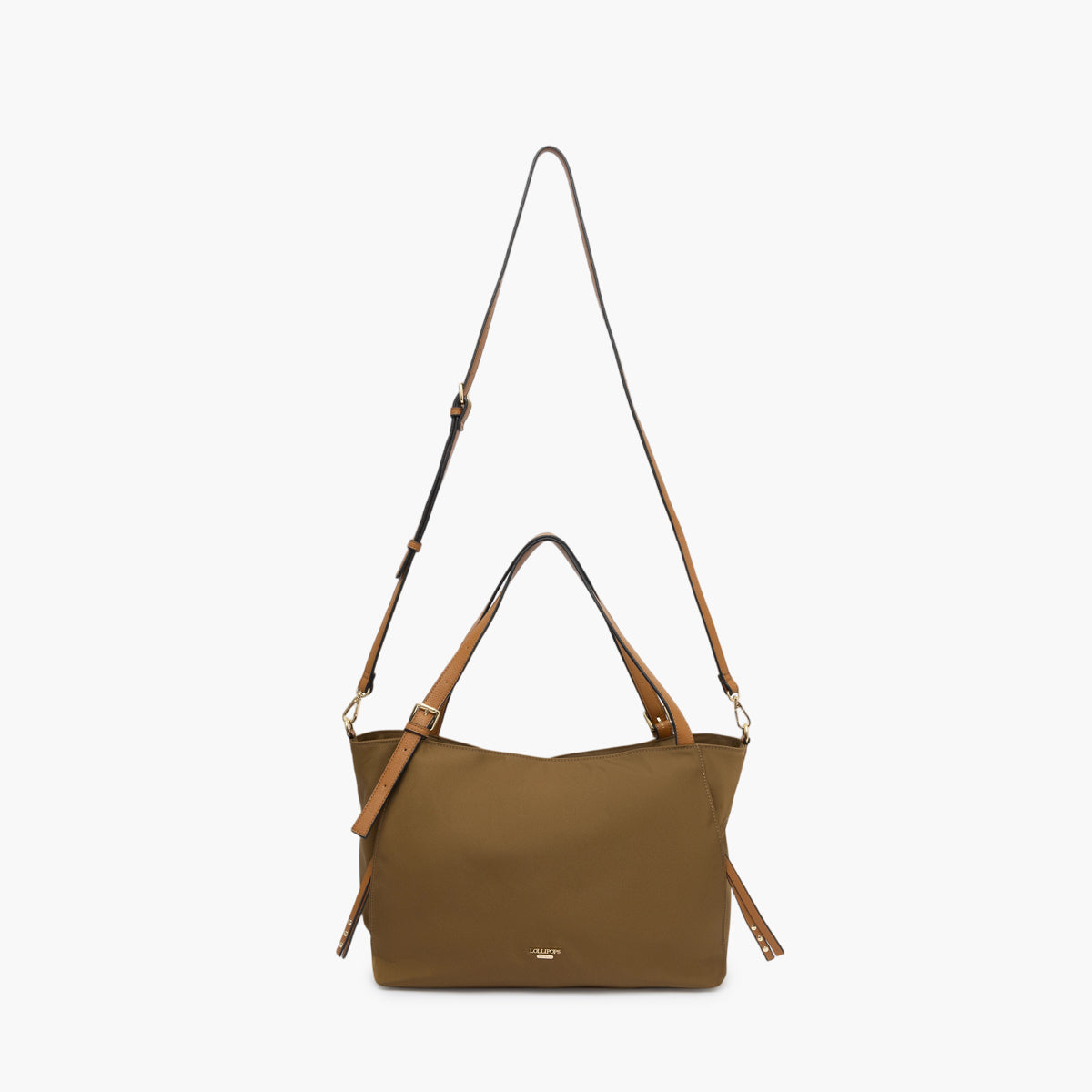 Grand sac shopper L en nylon kaki Teralia