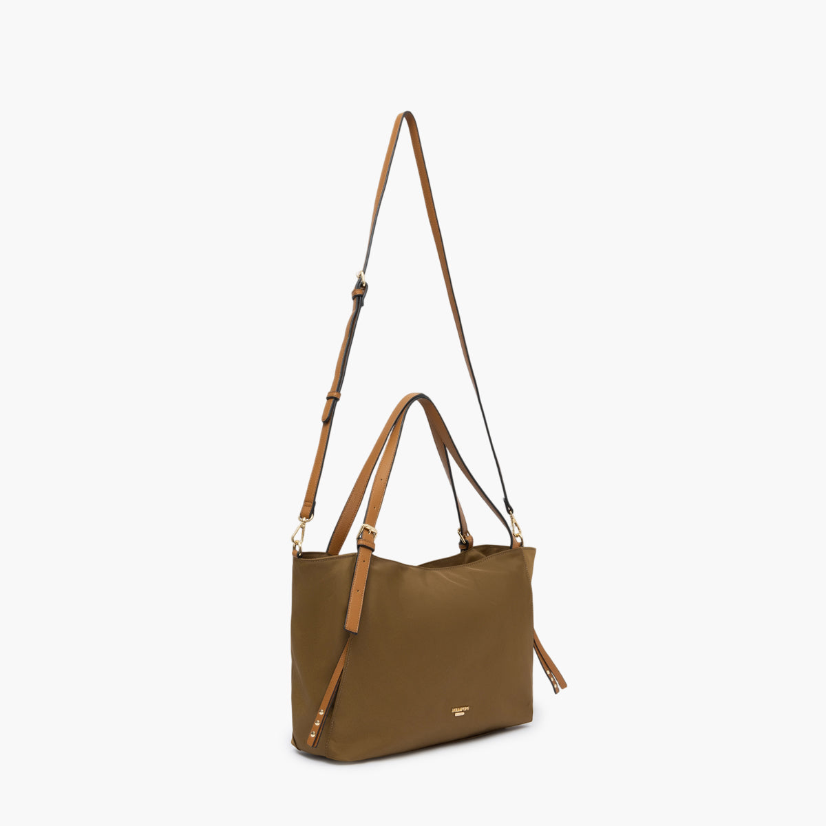Grand sac shopper L en nylon kaki Teralia
