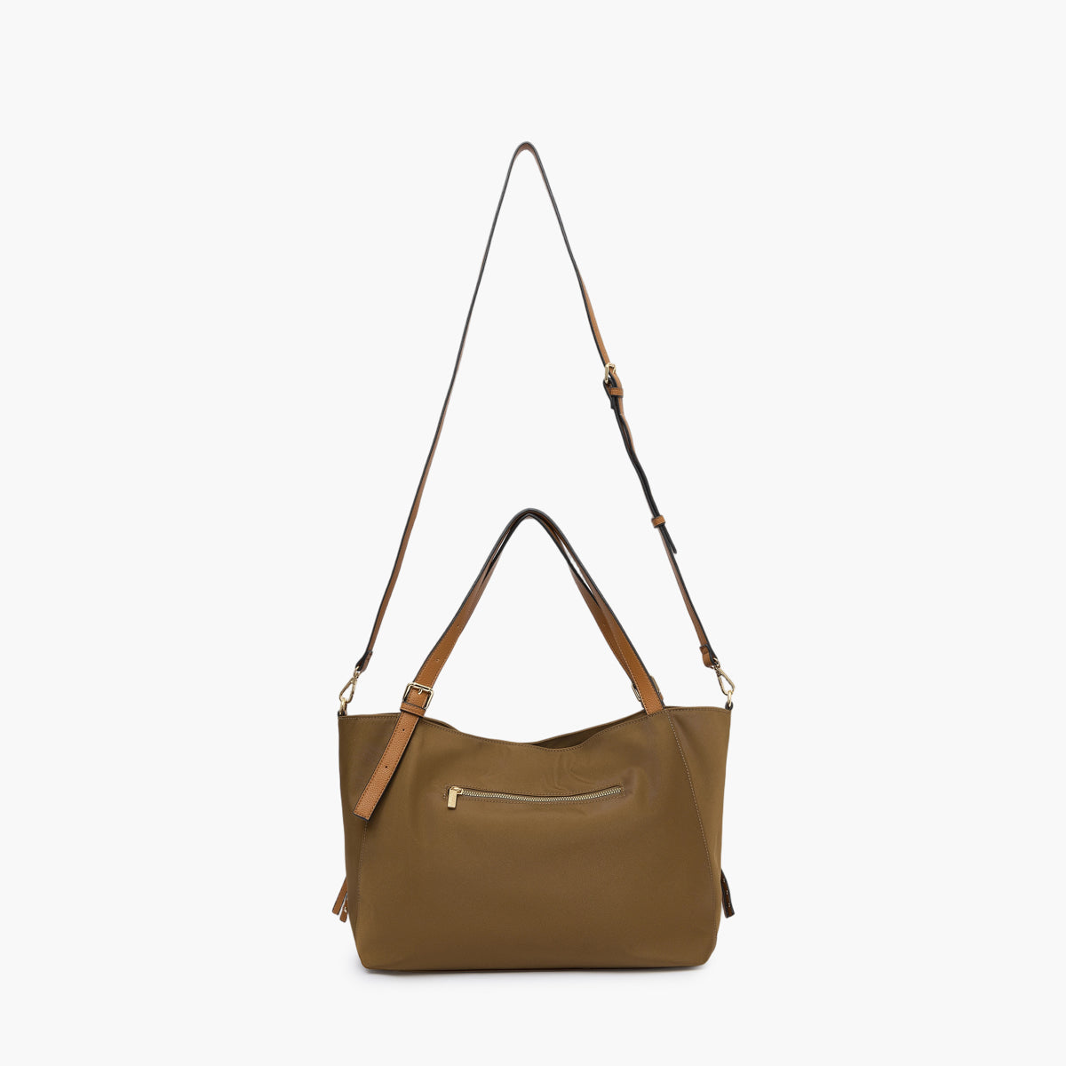 Grand sac shopper L en nylon kaki Teralia