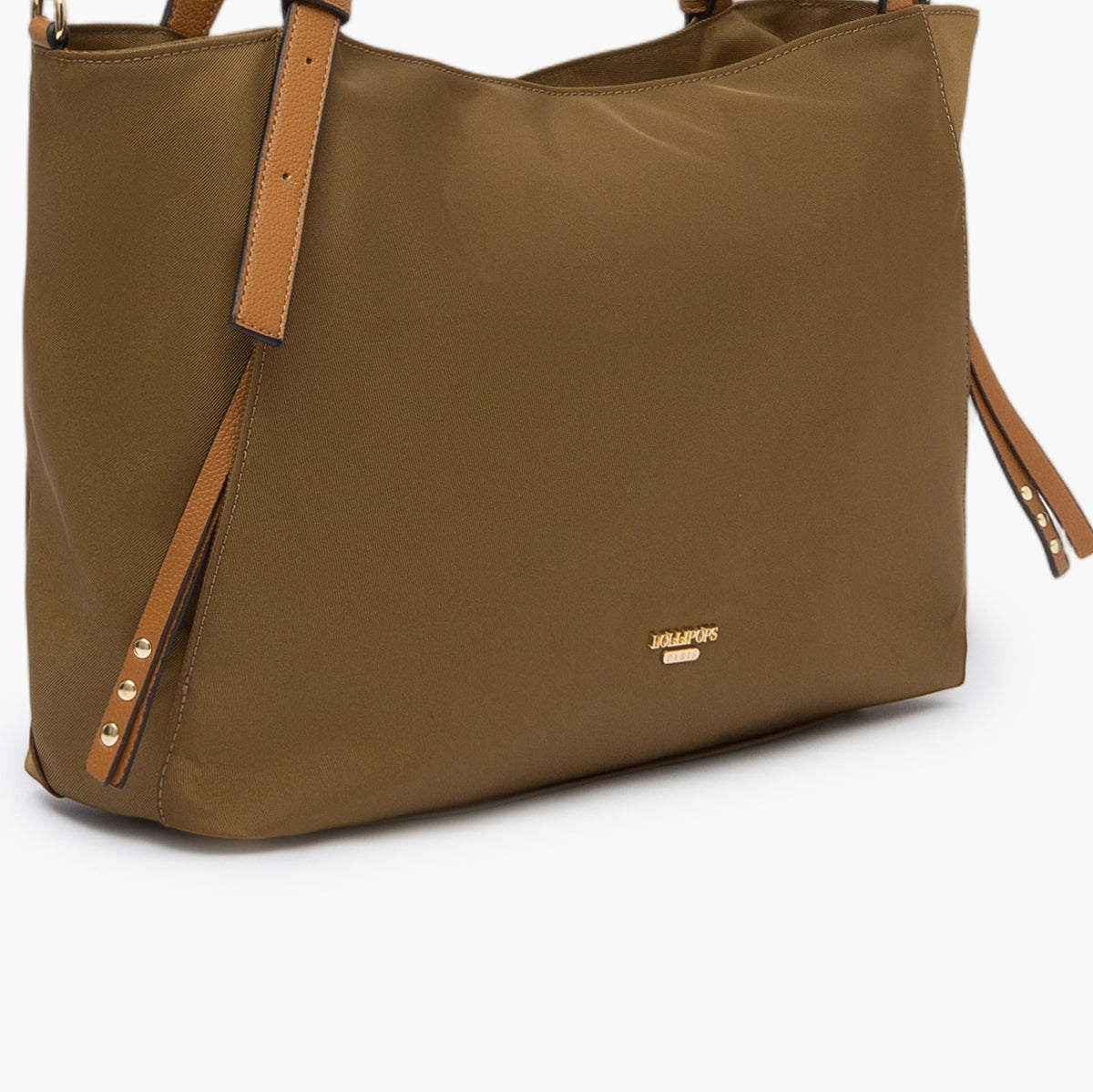 Grand sac shopper L en nylon kaki Teralia