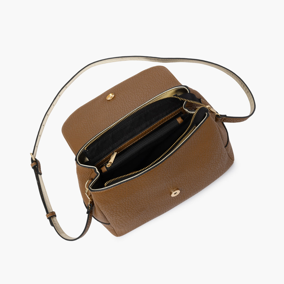 Grand sac porté épaule camel Todora