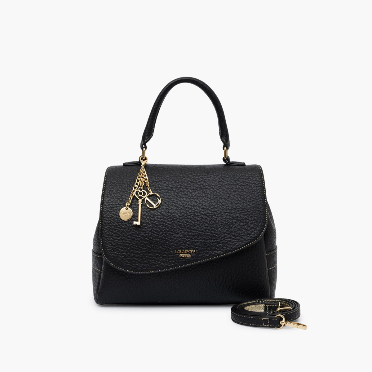 Grand sac porté épaule noir Todora