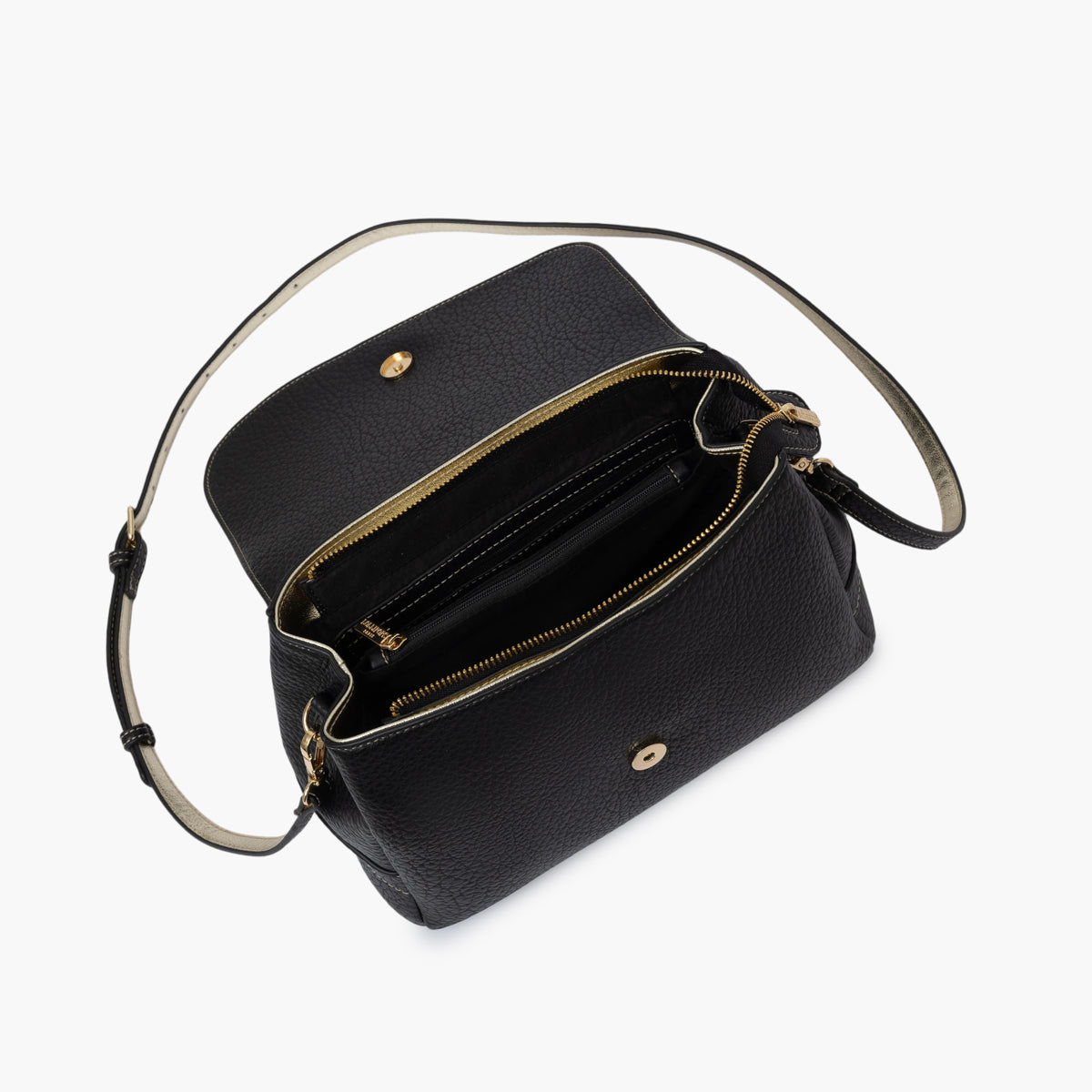 Grand sac porté épaule noir Todora