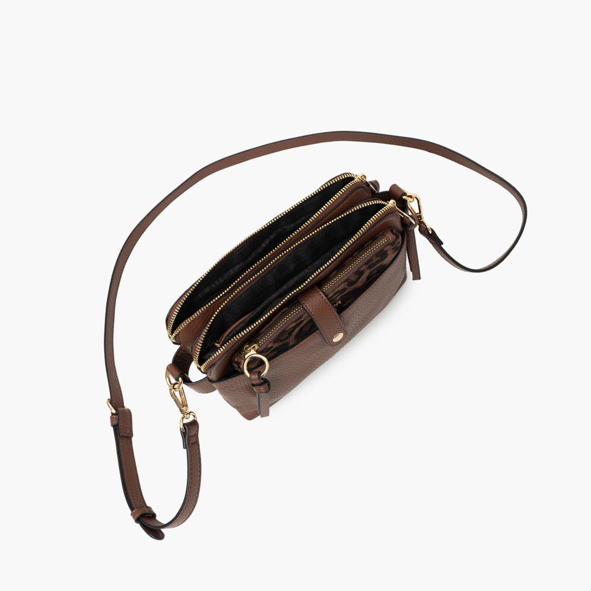 Sac multi poches cognac Tim