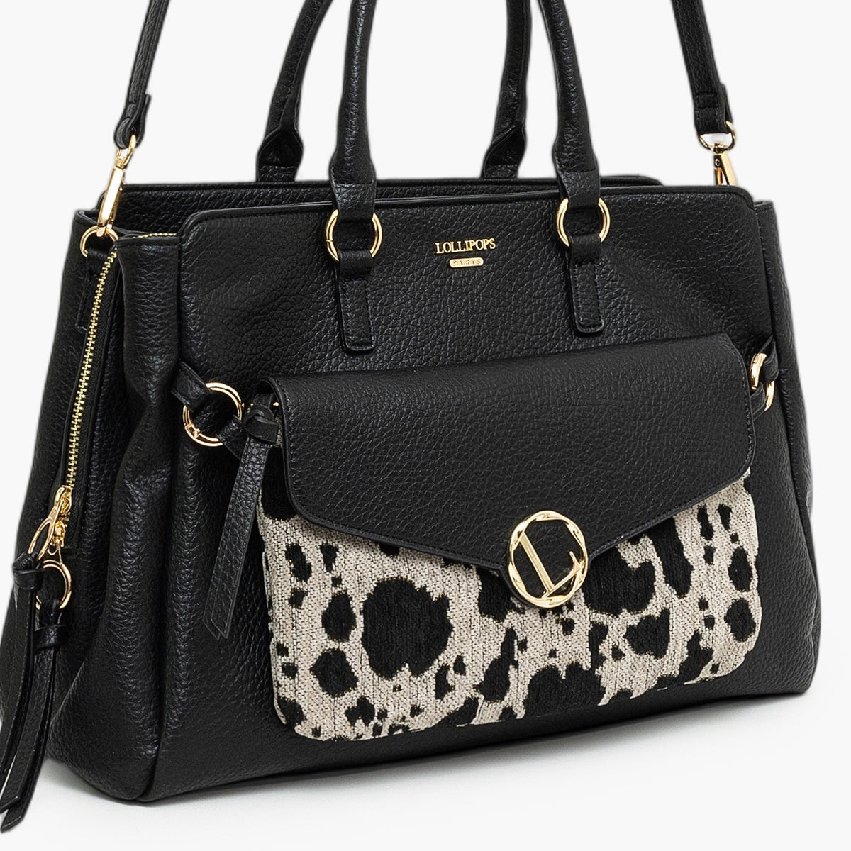 Grand sac shopper noir Tim